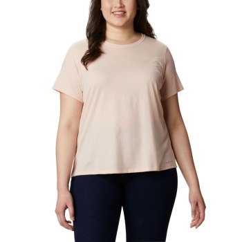 Dámské Tričko Columbia Solar Shield Short Sleeve Plus Size Růžové JSHLTK980